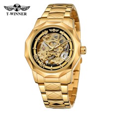 Годинник наручний Forsining 8249 Gold Black