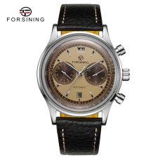 Годинник наручний Forsining 6921 Silver-Latte