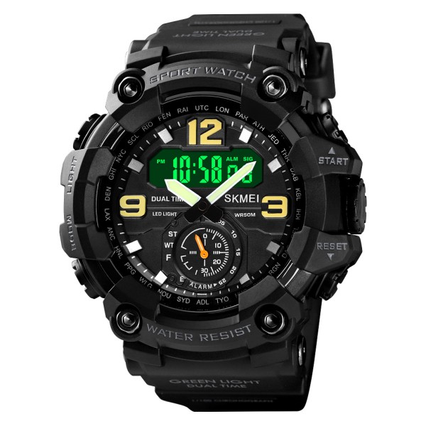 Годинник наручний Skmei 1637BK Black.