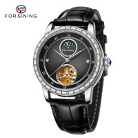 Годинник наручний Forsining 8257 Silver-Black
