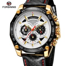 Годинник наручний Forsining 6910 Gold-White