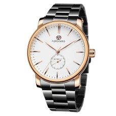 Годинник наручний Forsining 8214 Rose Gold-White