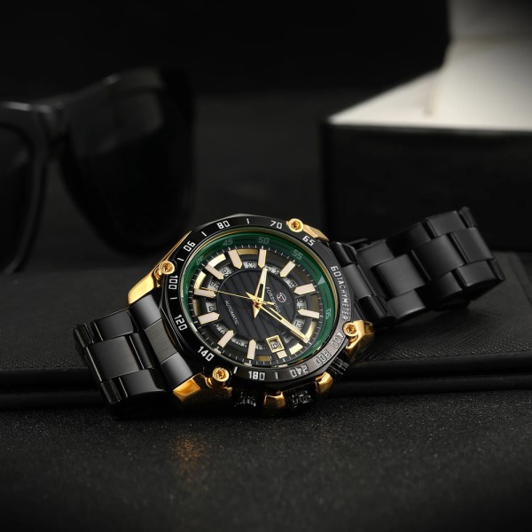 Годинник наручний Forsining 8279 Black-Green