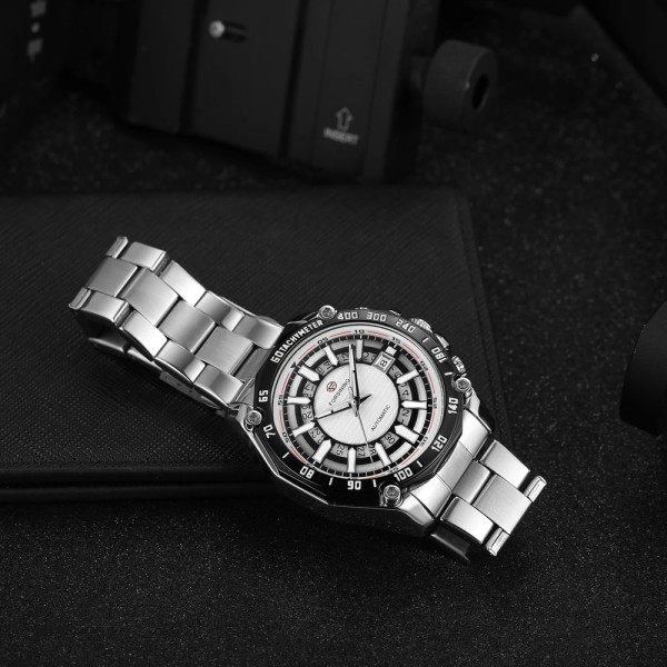 Forsining 8279 Silver-Black-White