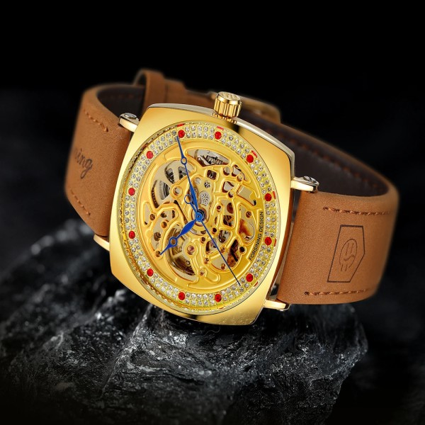 Годинник наручний Forsining 8274 Gold