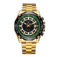 Годинник наручний Forsining 8279 Gold-Black-Green