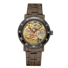 Годинник наручний Forsining 8277 Brown-Black-Gold