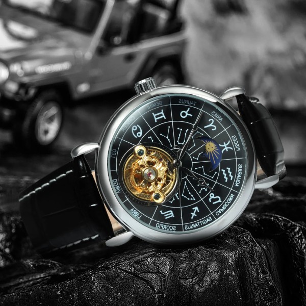 Годинник наручний Winner 8271 Silver-Black