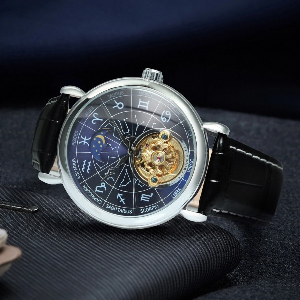 Годинник наручний Winner 8271 Silver-Blue