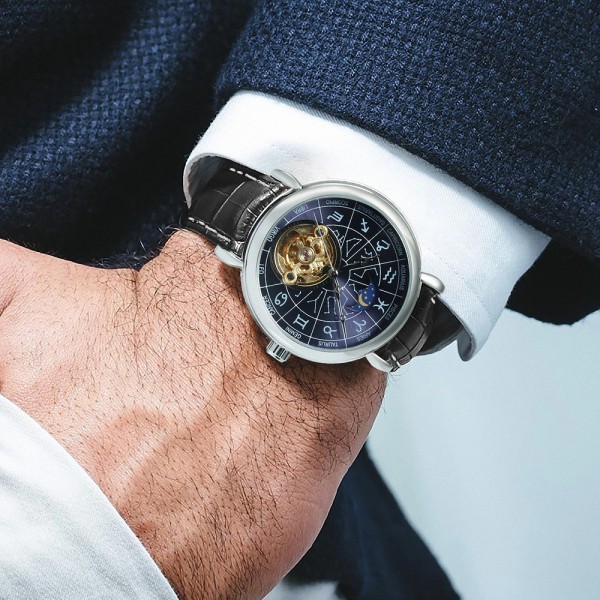 Годинник наручний Winner 8271 Silver-Blue