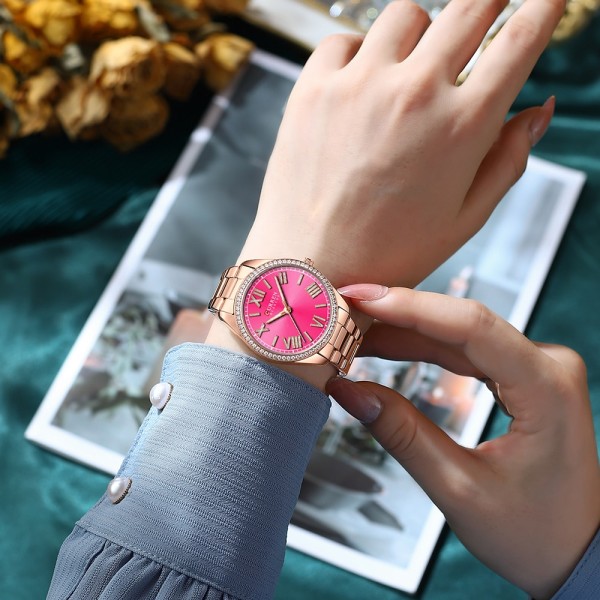 Годинник наручний Curren 9088 Rose Gold-Pink