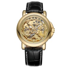 Годинник наручний Forsining 8156 Black-Gold