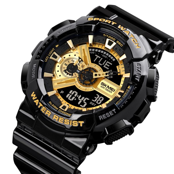 Годинник наручний Skmei 1834 Black-Gold