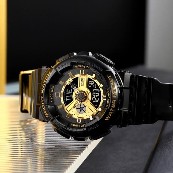 Годинник наручний Skmei 1834 Black-Gold