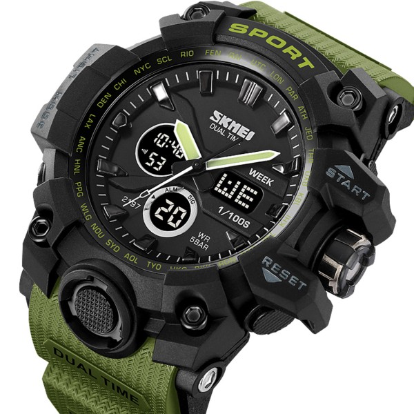 Годинник наручний Skmei 2197AG Army Green