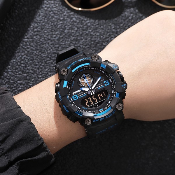 Годинник наручний Skmei 1818 Black-Blue.