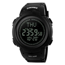 Годинник наручний Skmei 1231BK All Black Smart Watch + Compass