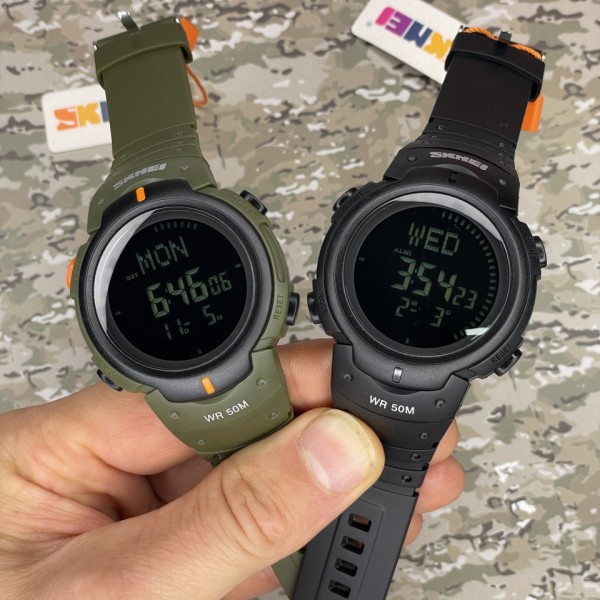 Годинник наручний Skmei 1231BK All Black Smart Watch + Compass