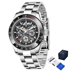 Годинник наручний Pagani Design PD-1777 Silver-Black