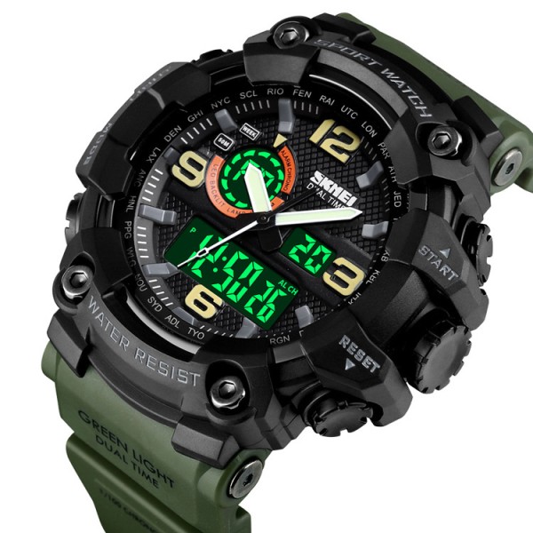 Годинник наручний Skmei 1520AG Black-Military Wristband.