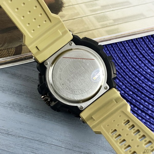 Годинник наручний Skmei 1343 Black-Khaki Wristband