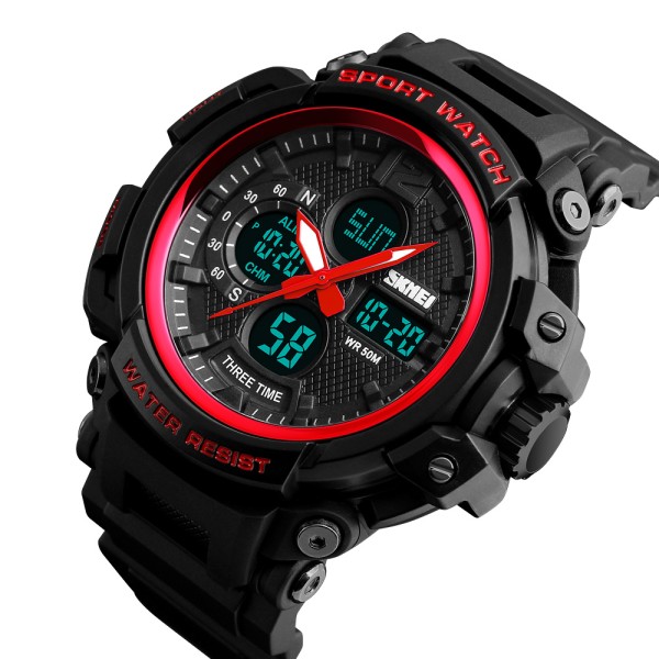 Годинник наручний Skmei 1343 (1343RD) Black-Red