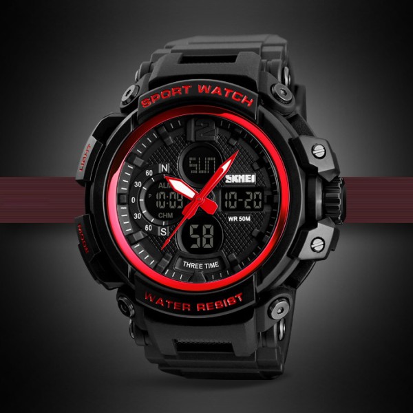 Годинник наручний Skmei 1343 (1343RD) Black-Red