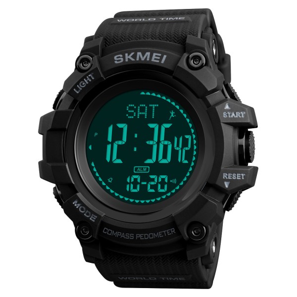 Годинник наручний Skmei 1356BK Black + Compass