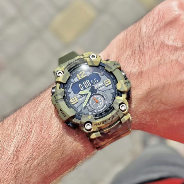 Годинник наручний Skmei 1637CMGN Camo Green.