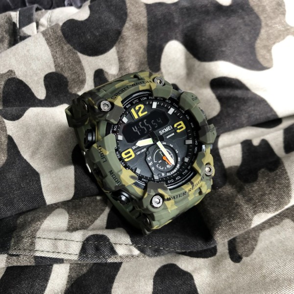 Годинник наручний Skmei 1637CMGN Camo Green.