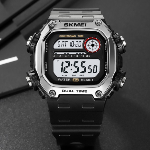 Годинник наручний Skmei 2126SIBK Silver-Black