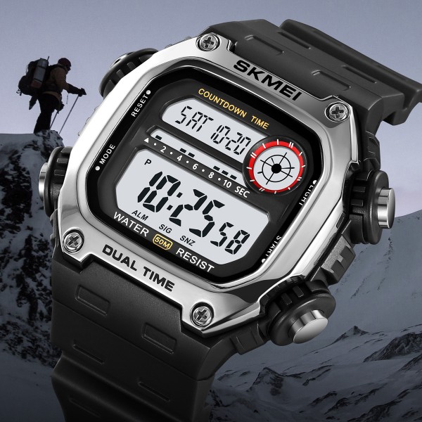 Годинник наручний Skmei 2126SIBK Silver-Black