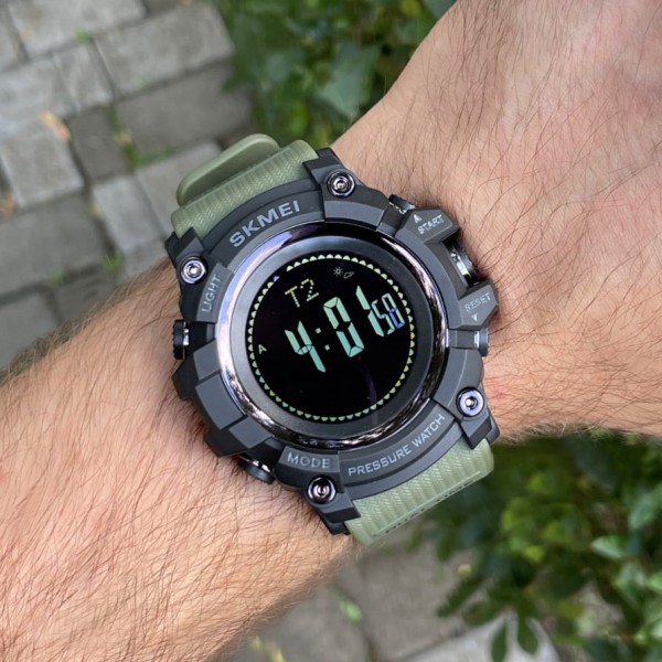 Годинник наручний Skmei 1358AG Army Green Smart Watch Compass