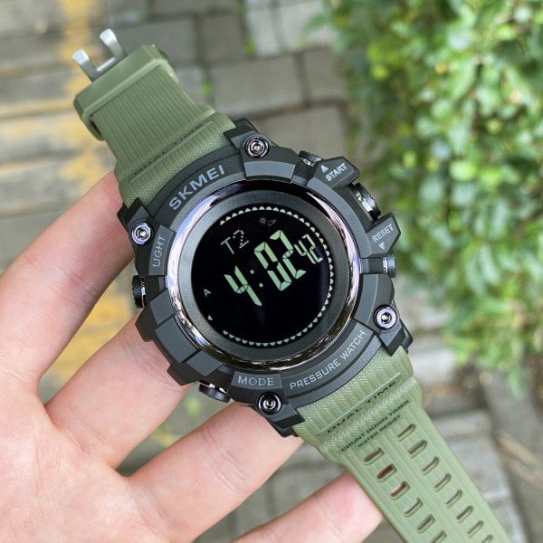 Годинник наручний Skmei 1358AG Army Green Smart Watch Compass