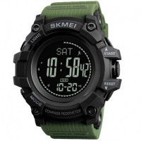 Годинник наручний Skmei 1356AG Army Green + Compass