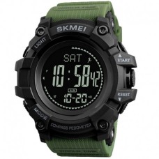 Годинник наручний Skmei 1356AG Army Green + Compass