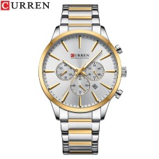 Годинник наручний Curren 8435 Silver-Gold-Silver