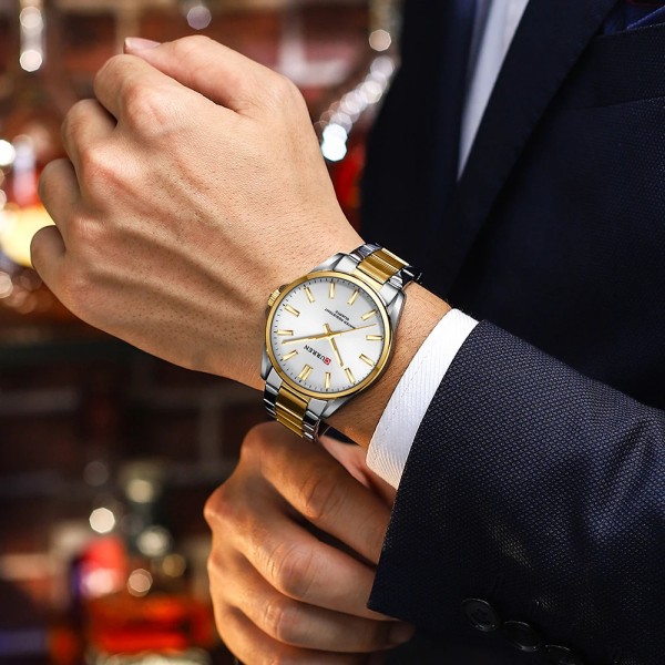 Годинник наручний Curren 9090 Silver-Gold-Silver