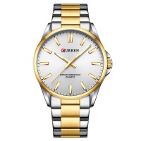 Годинник наручний Curren 9090 Silver-Gold-Silver