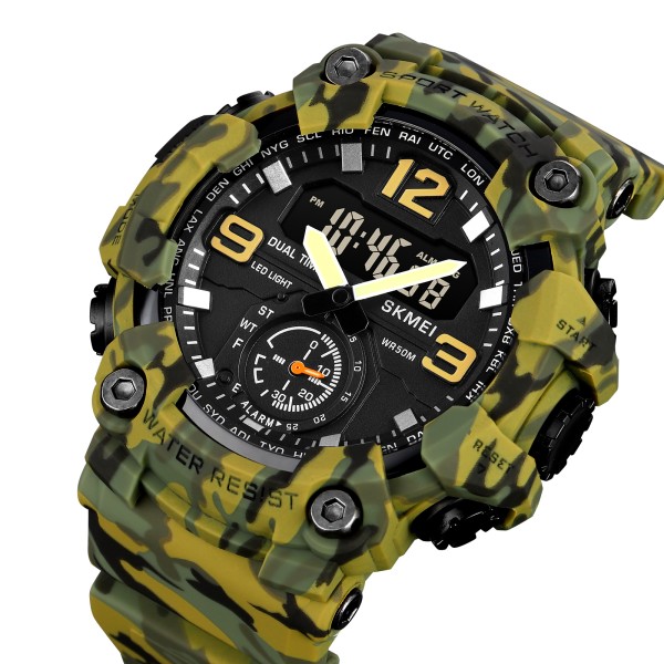 Годинник наручний Skmei 1965CMGN camo green.