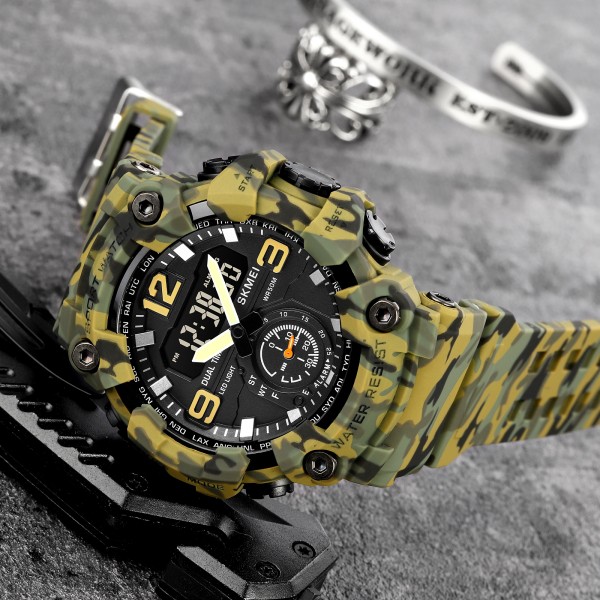 Годинник наручний Skmei 1965CMGN camo green.