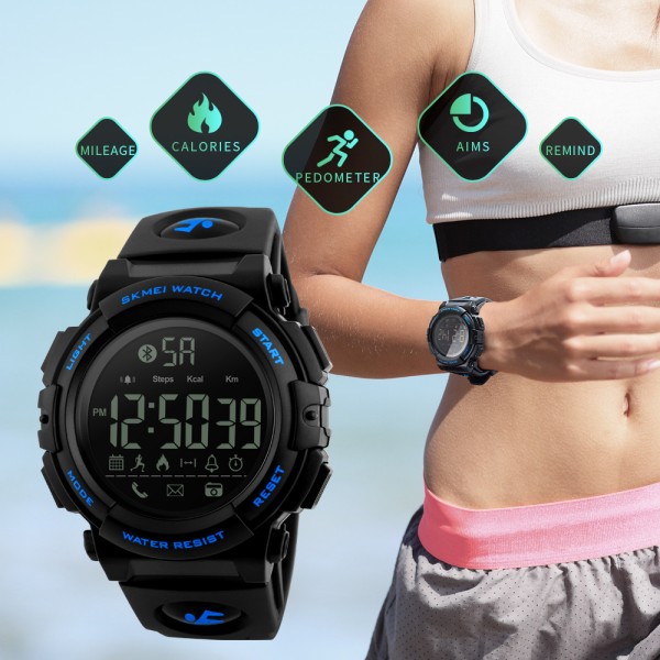 Годинник наручний Skmei 1303BU blue Smart Watch
