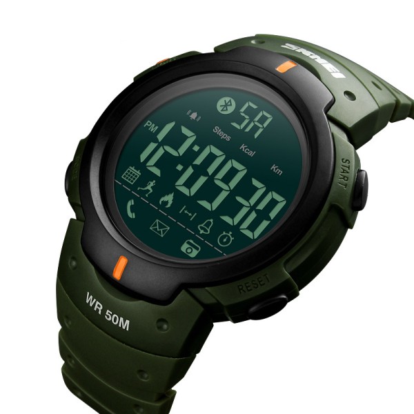 Годинник наручний Skmei 1301AG army green Smart Watch