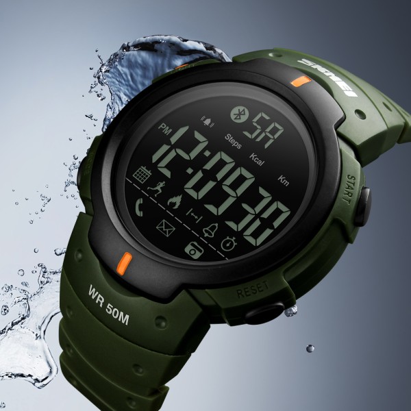 Годинник наручний Skmei 1301AG army green Smart Watch