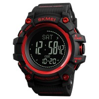Годинник наручний Skmei 1356RD Black-Red + Compass