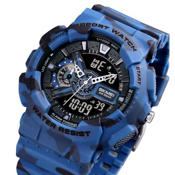 Годинник наручний Skmei 1688CMBU Camo Blue