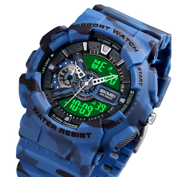 Годинник наручний Skmei 1688CMBU Camo Blue