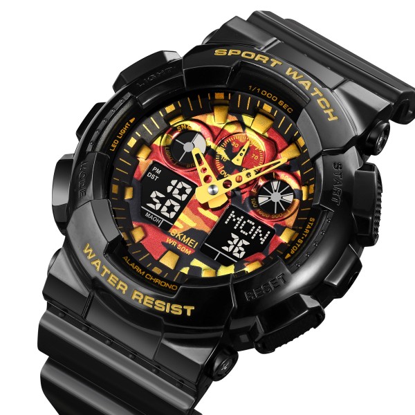 Годинник наручний Skmei 1832CMBKGD Black-Gold Camo