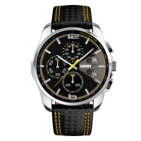Годинник наручний Skmei 9106YL Silver-Black-Yellow