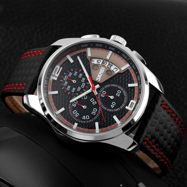 Skmei 9106RD Silver-Black-Red